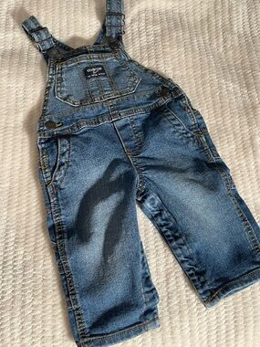 OshKosh B'gosh Distressed Blue Denim Kids Overalls